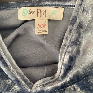 Velvet light blue tank